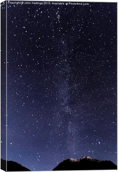 The Milky Way Canvas Print by John Hastings