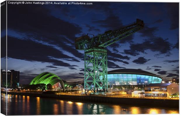  Finnieston Crane Canvas Print by John Hastings