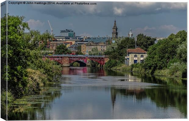  The Clyde Glasgow Canvas Print by John Hastings