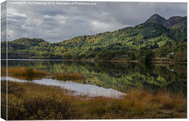  Loch Achray Relection Canvas Print by John Hastings