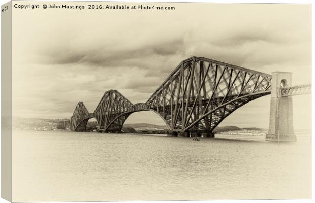 The Forth Rail Bridge Canvas Print by John Hastings