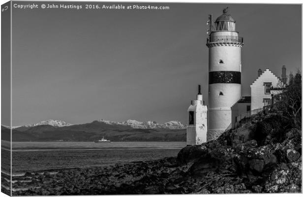 The Cloch lighthouse Canvas Print by John Hastings