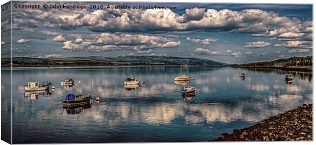 Summer Serenity on the River Clyde Canvas Print by John Hastings