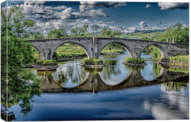 Ancient Bridge of Stirling Canvas Print by John Hastings