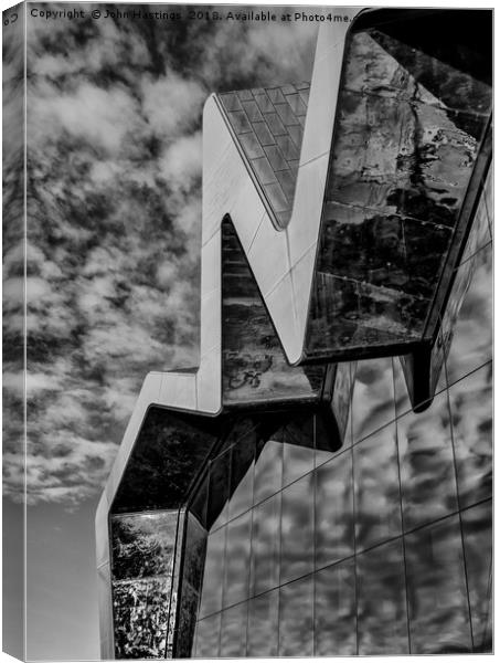 The Breathtaking Structure of Riverside Museum Canvas Print by John Hastings