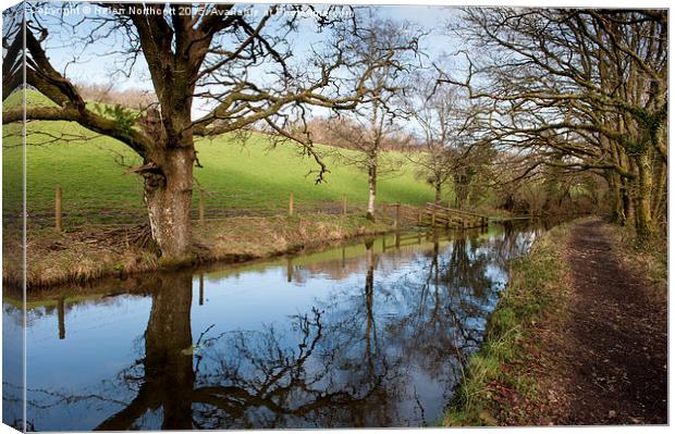 Canal Reflections Canvas Print by Helen Northcott