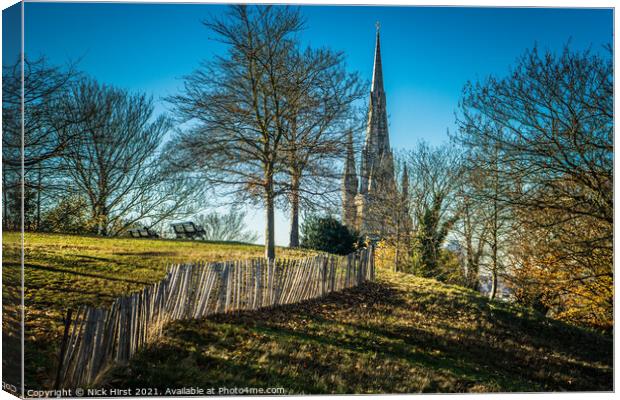 Divided Park Canvas Print by Nick Hirst