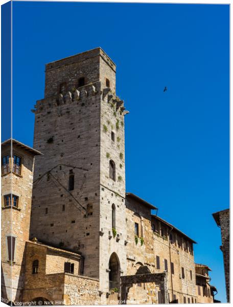 Bird by the Tower Canvas Print by Nick Hirst