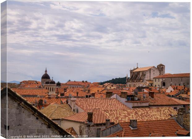 Dubrovnik Rooftops Canvas Print by Nick Hirst