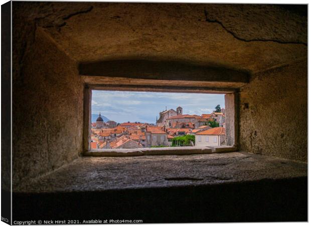 Letterbox View of Dubrovnik Canvas Print by Nick Hirst