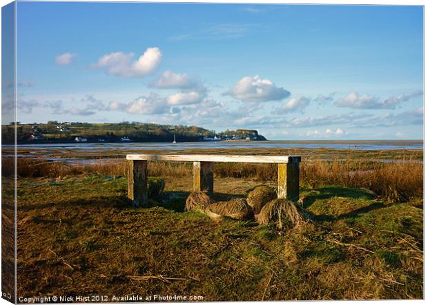 Bench with a view Canvas Print by Nick Hirst