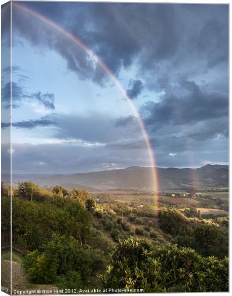 End of the Rainbow Canvas Print by Nick Hirst