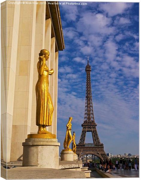  Eiffel Tower Canvas Print by Nick Hirst