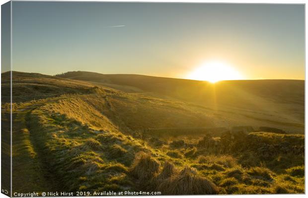 Goyt valley sunset Canvas Print by Nick Hirst