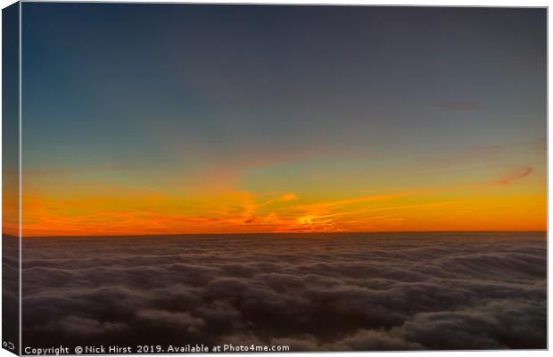 Sunset behind the clouds Canvas Print by Nick Hirst