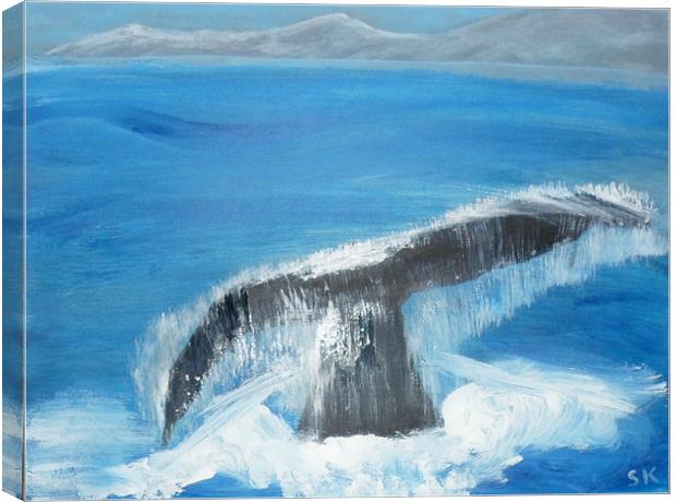 Whale Time Canvas Print by Sharmilla Kampfer