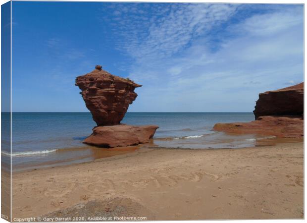 Teapot Rock Thunder Cove PEI Canvas Print by Gary Barratt