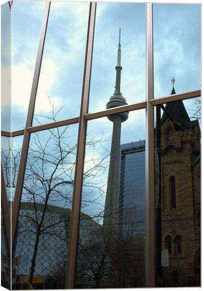 Reflections Of Toronto Canvas Print by Gary Barratt