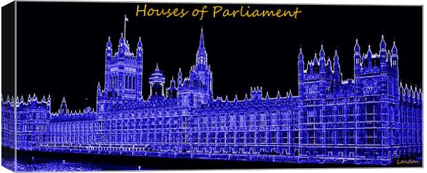 Houses of Parliament Canvas Print by Fine art by Rina