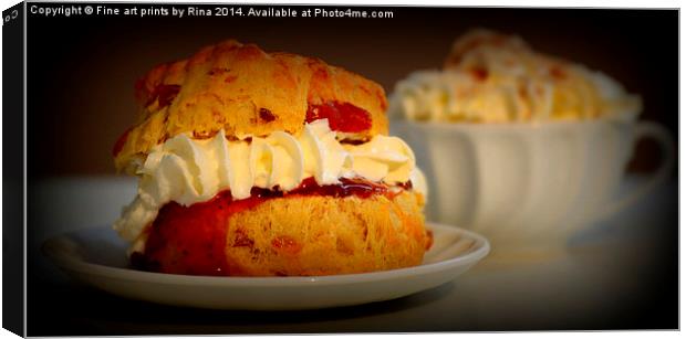 Cherry Scone Canvas Print by Fine art by Rina