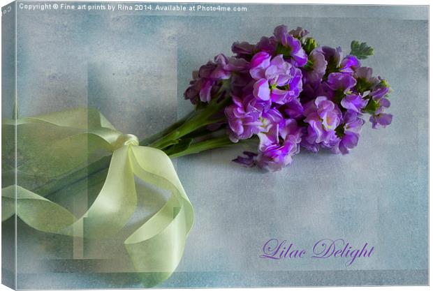 Lilac Delight Canvas Print by Fine art by Rina