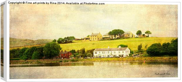 Hollingworth Lake (2) Canvas Print by Fine art by Rina