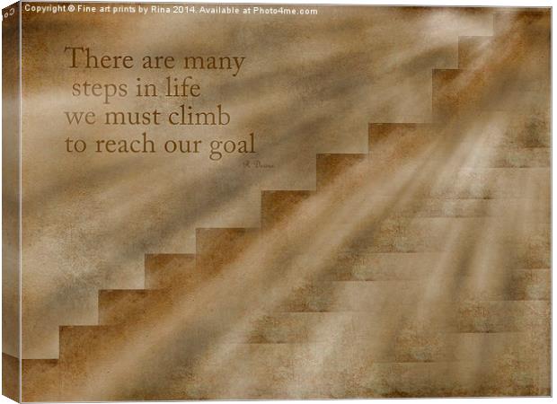 Steps in life Canvas Print by Fine art by Rina