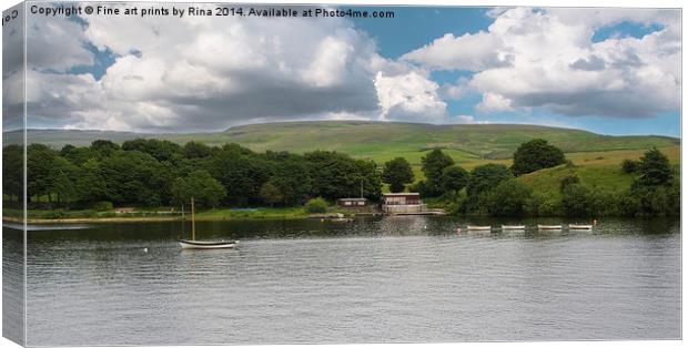  Hollingworth Lake Canvas Print by Fine art by Rina