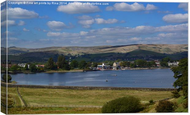  Hollingworth Lake and country park Canvas Print by Fine art by Rina