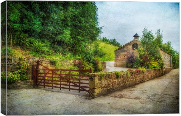  Country Stables Canvas Print by Fine art by Rina