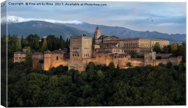 Alhambra, Granada Canvas Print by Fine art by Rina