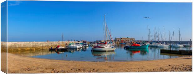 Lyme Regis Harbour Canvas Print by Maggie McCall