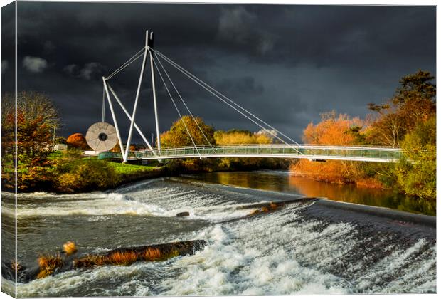 Millers Crossing Bridge, Exeter, Devon Canvas Print by Maggie McCall