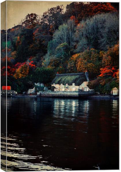 Smugglers  Cottage, Dittisham , South Devon, Canvas Print by Maggie McCall