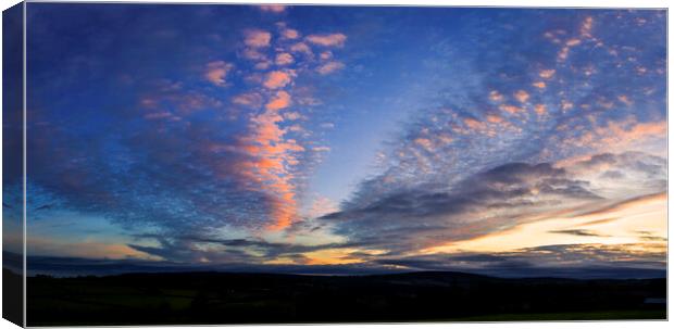 Winter Sunset over Sydenham Damerel Tavistock Canvas Print by Maggie McCall