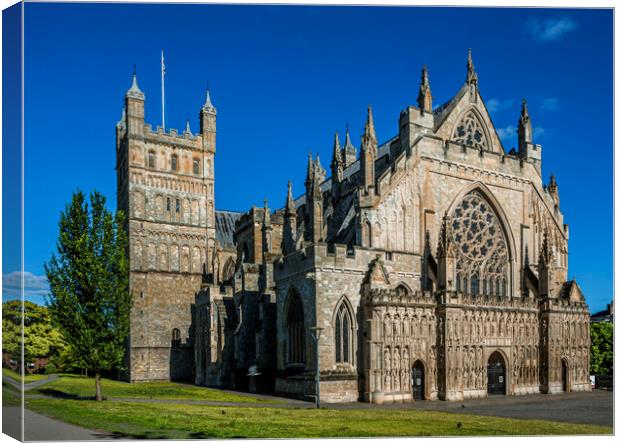 Exeter Cathedral, Devon Canvas Print by Maggie McCall