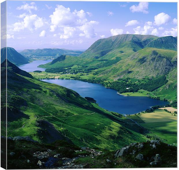 Buttermere and Crummock Water Canvas Print by Maggie McCall