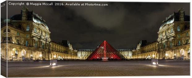 The Louvre at night Canvas Print by Maggie McCall