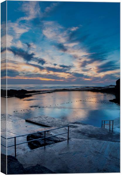 Bude Seapool Cornwall. Canvas Print by Maggie McCall