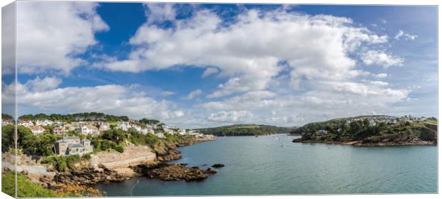 Fowey and Polruan  from St Catherine's Castle, Canvas Print by Maggie McCall