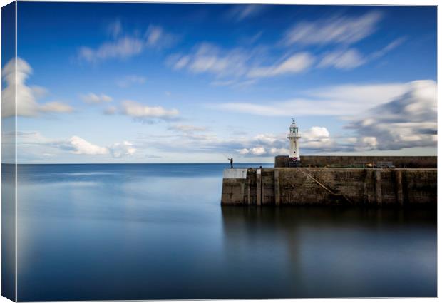 Mevagissey Lighthouse, Cornwall Canvas Print by Maggie McCall