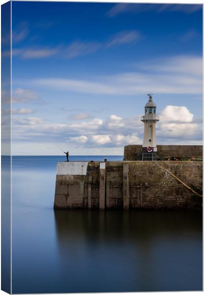 Mevagissey Lighthouse Canvas Print by Maggie McCall