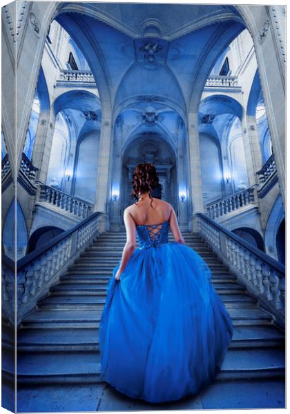 Blue Marble halls Canvas Print by Maggie McCall