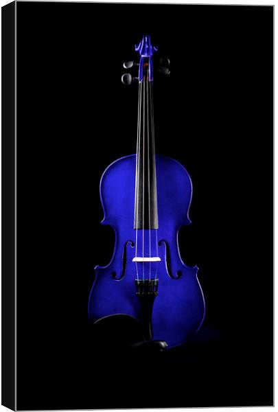 Violet Blue Violin Canvas Print by Maggie McCall