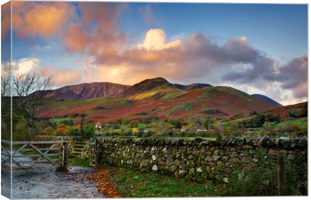 Buttermere Lake Path Canvas Print by Maggie McCall