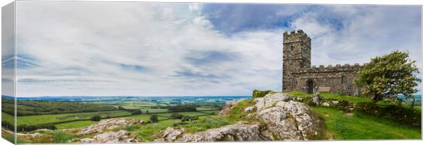Brentor Panorama Canvas Print by Maggie McCall
