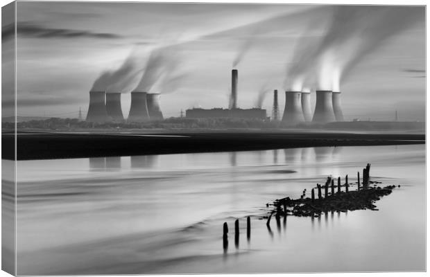 Fiddlers Ferry Power Station Canvas Print by raymond mcbride