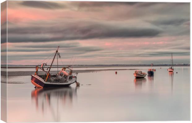  "Boats on a Low Tide" Canvas Print by raymond mcbride