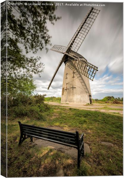 Bidston Windmill Canvas Print by raymond mcbride