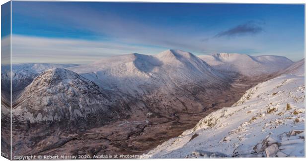 The Lairig Ghru in Winter  Canvas Print by Robert Murray